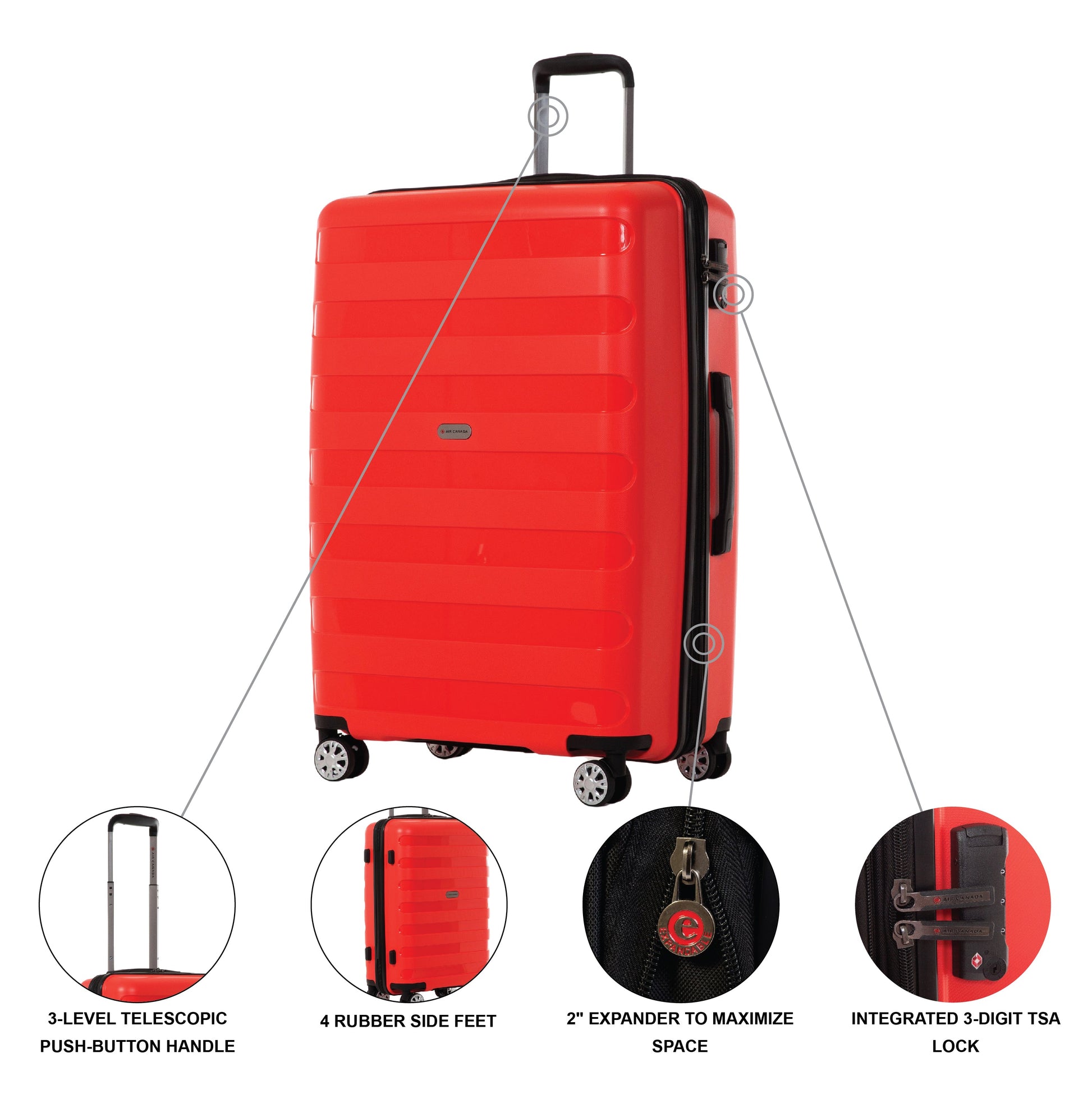 Air Canada Luggage Air Canada Eerie Hardside Large Expandable Luggage