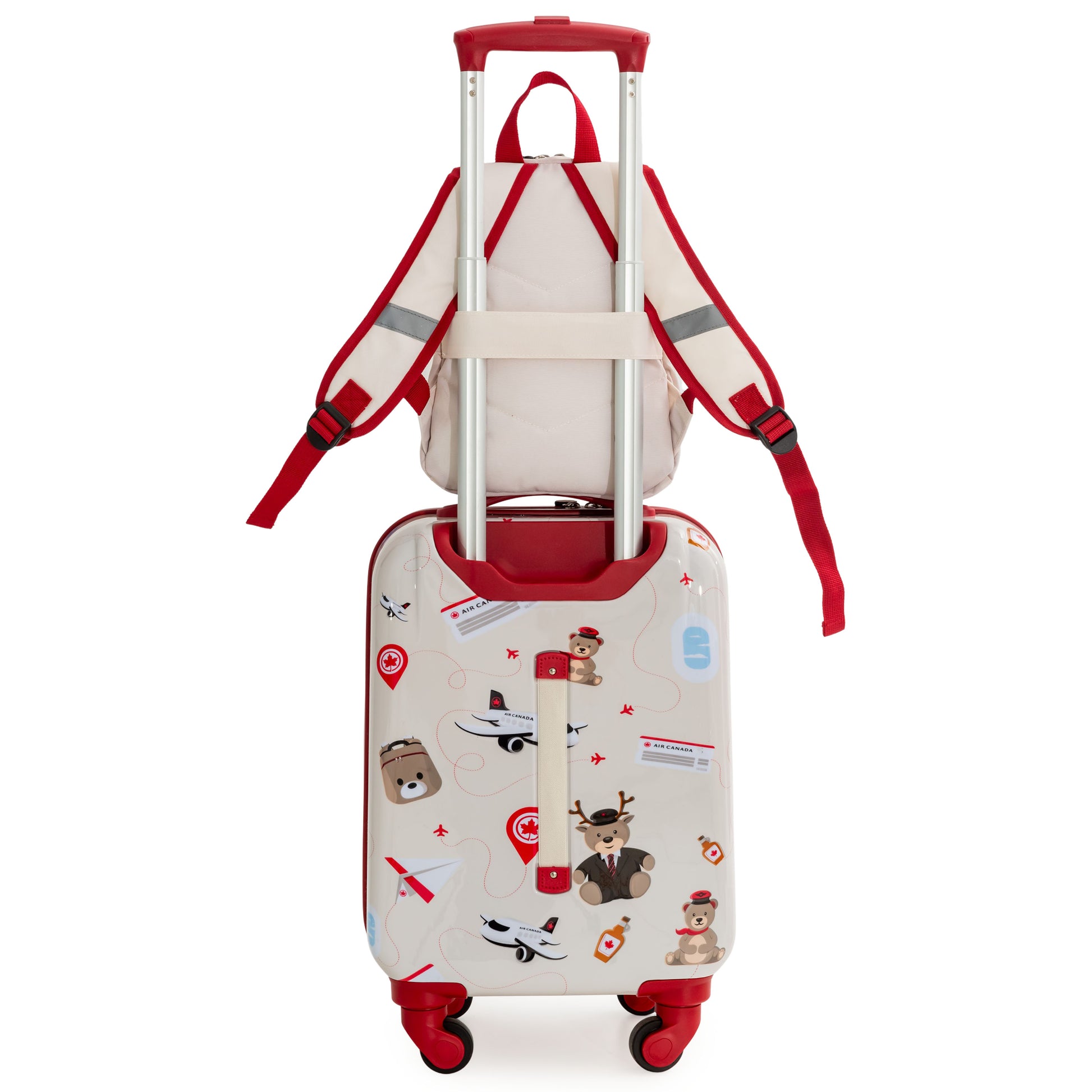 Air Canada Luggage Beige Air Canada Junior Collection 3-Piece Carry-On Luggage Set