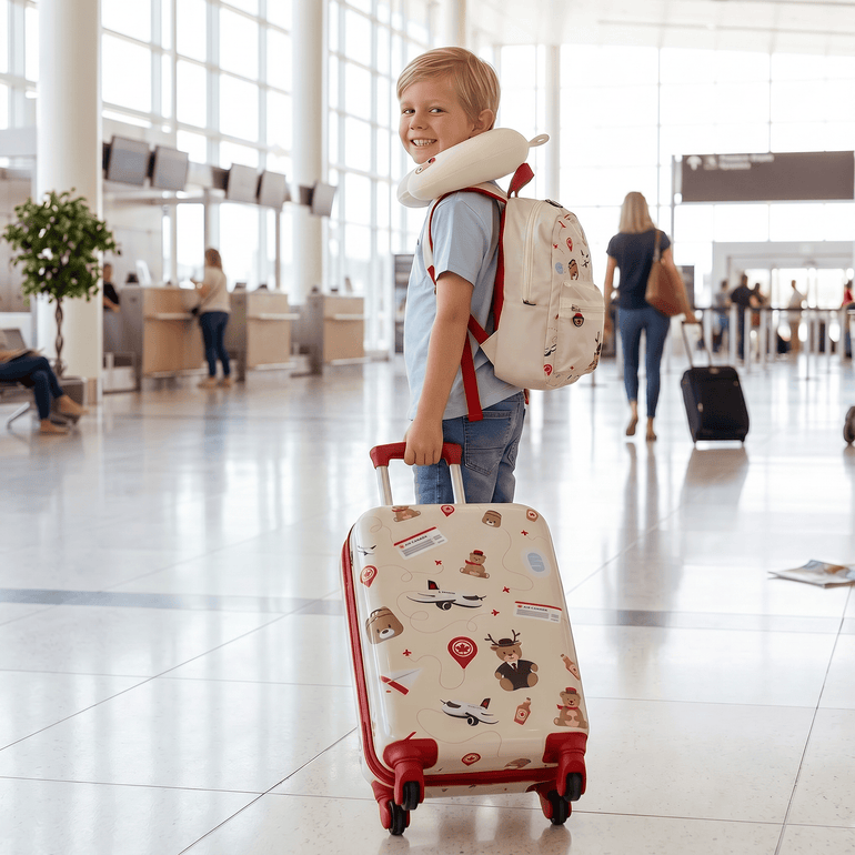 Air Canada Luggage Beige Air Canada Junior Collection 3-Piece Carry-On Luggage Set