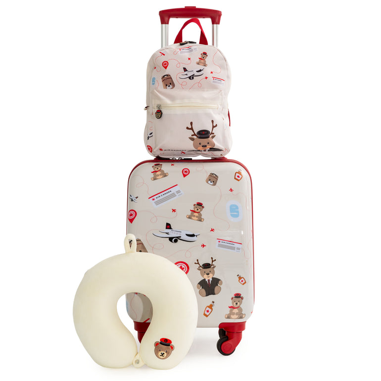 Air Canada Luggage Beige Air Canada Junior Collection 3-Piece Carry-On Luggage Set