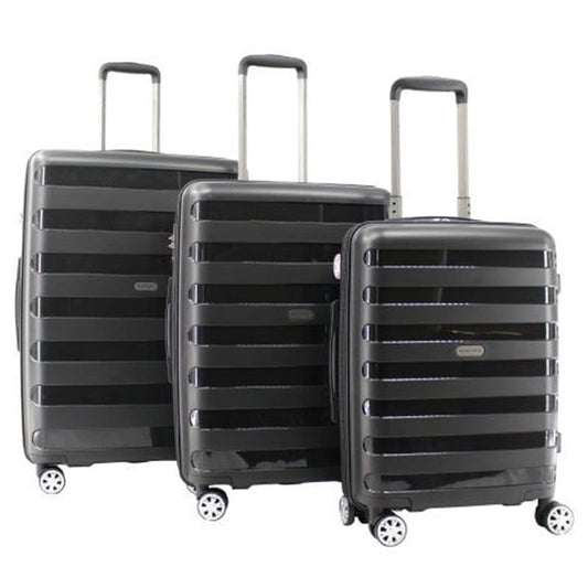 Air Canada Luggage Black Air Canada Eerie Hardside 3 Piece Luggage Set