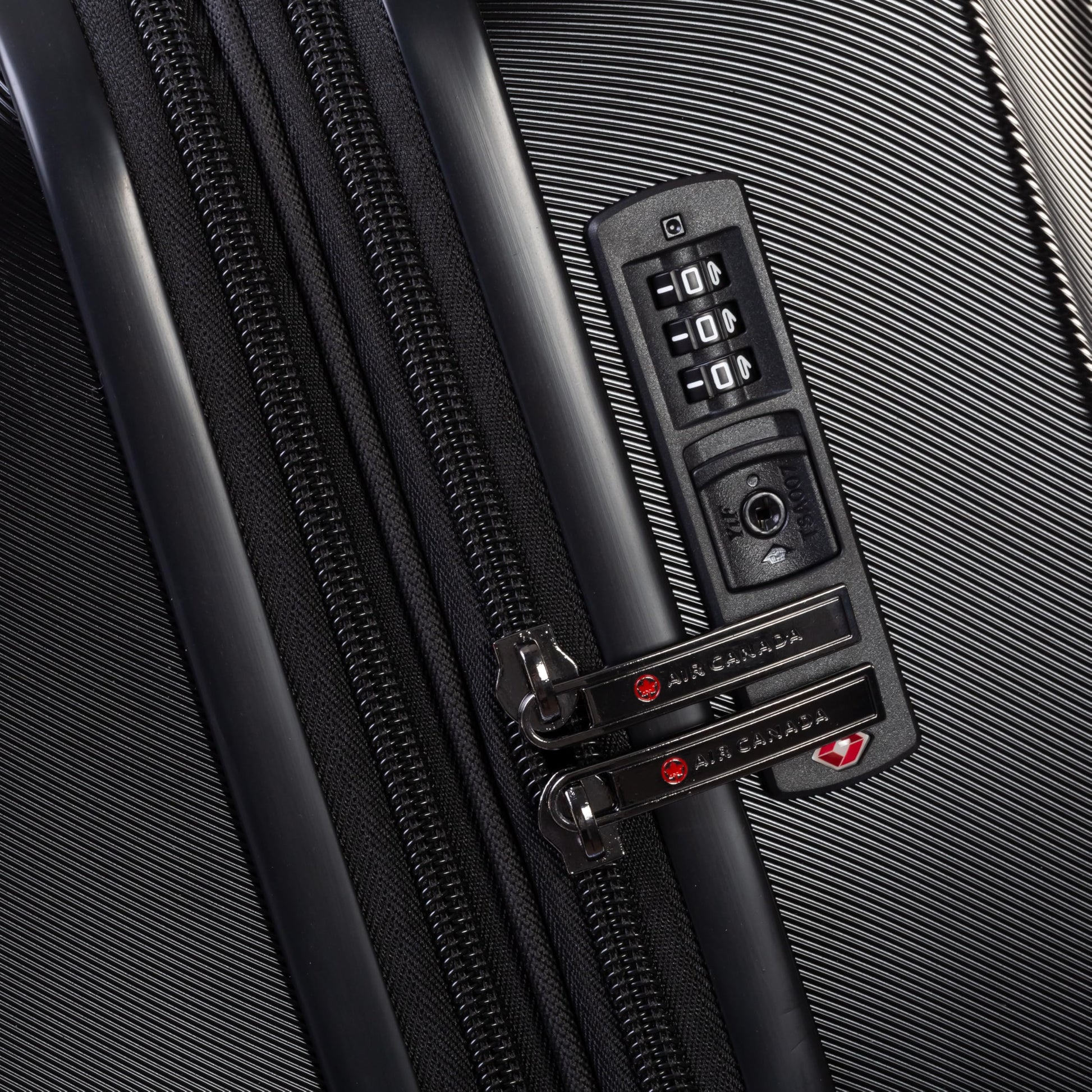Air Canada Luggage Black Air Canada Escape Hardside 3-Piece Luggage Set