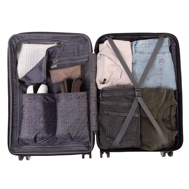 Air Canada Luggage Black Air Canada Escape Hardside 3-Piece Luggage Set