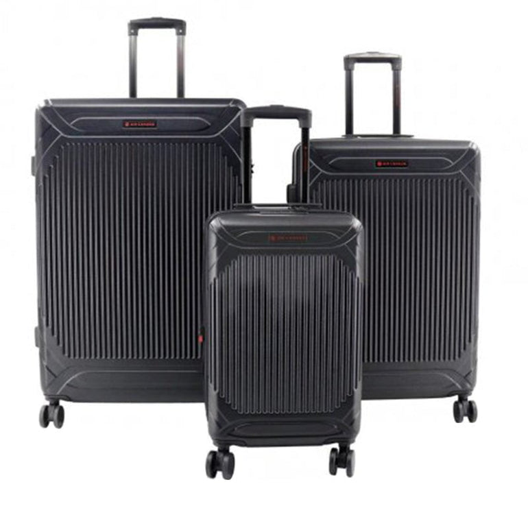 Air Canada Luggage Black Air Canada Milan 3 Piece Hardside Expandable Luggage Set