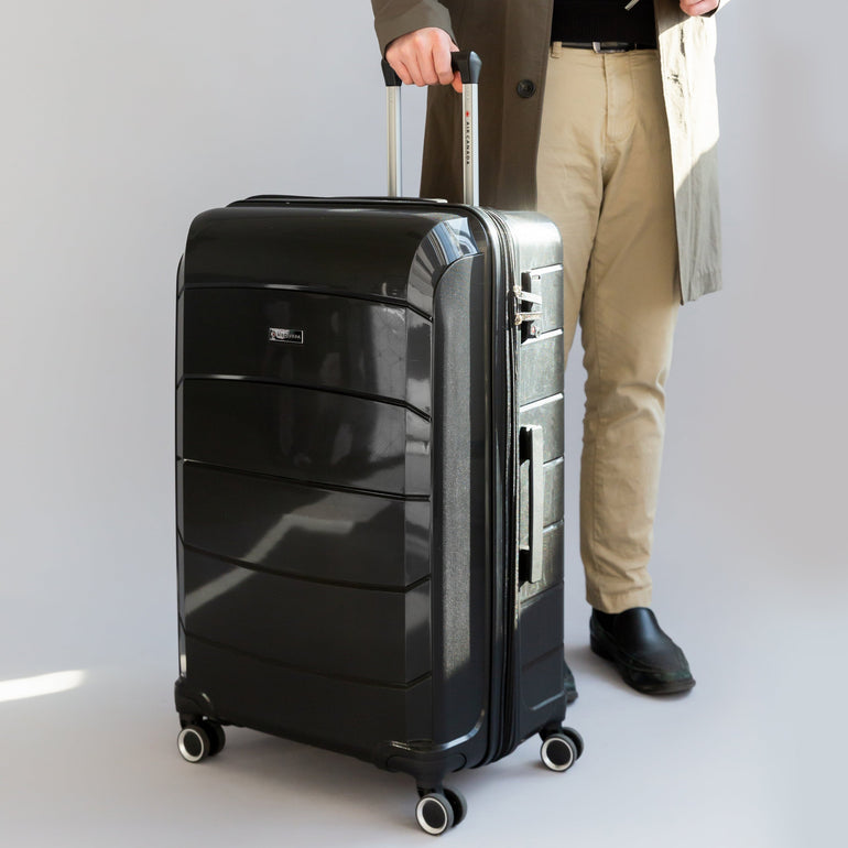 Air Canada Luggage Black Air Canada Optimum Hardside 3 Piece Luggage Set