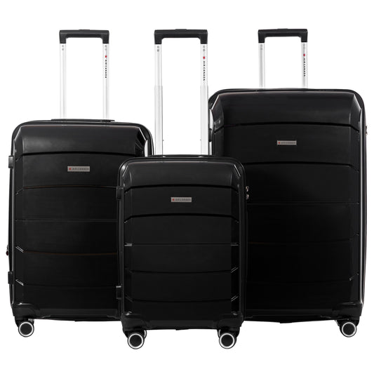 Air Canada Luggage Black Air Canada Optimum Hardside 3 Piece Luggage Set