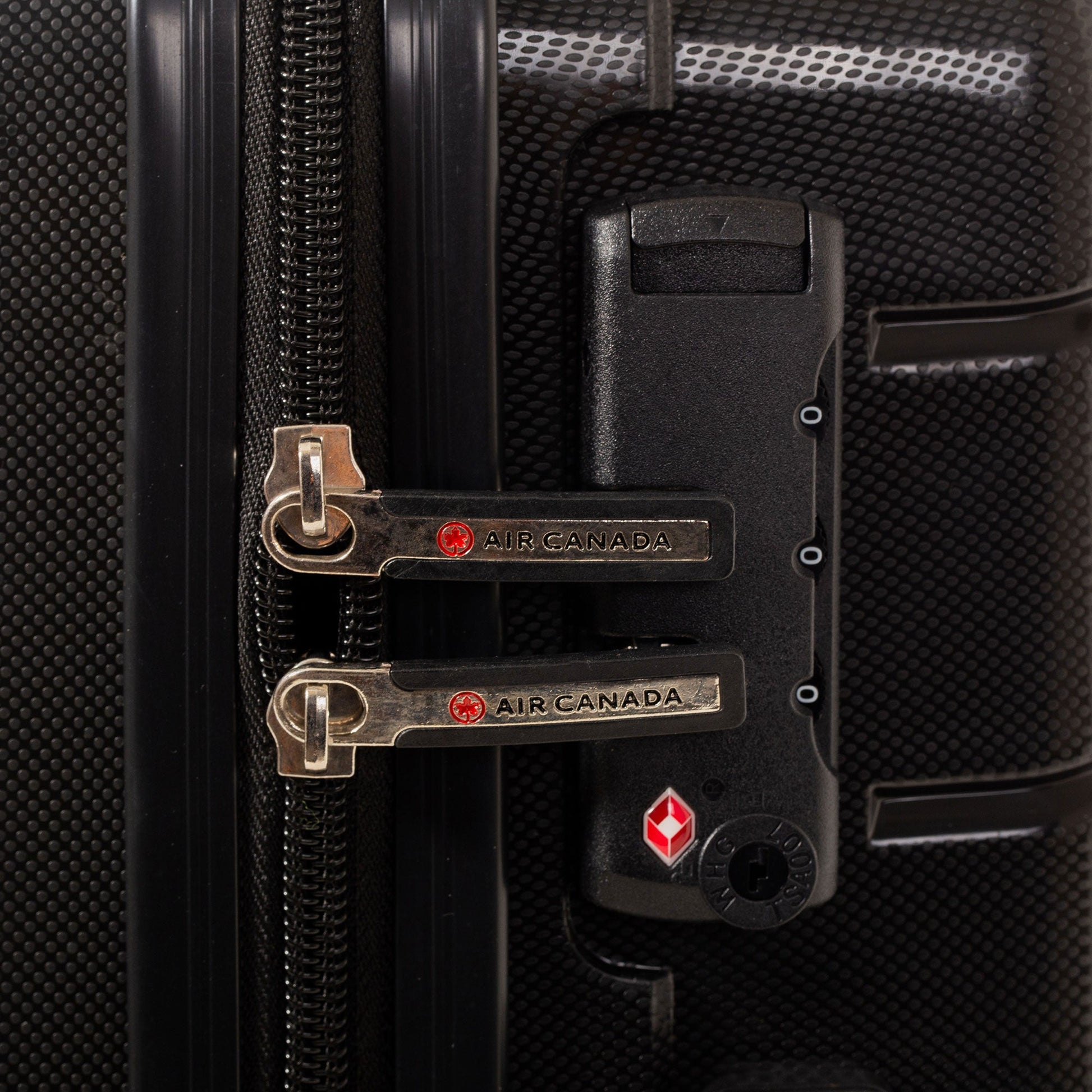 Air Canada Luggage Black Air Canada Optimum Hardside 3 Piece Luggage Set