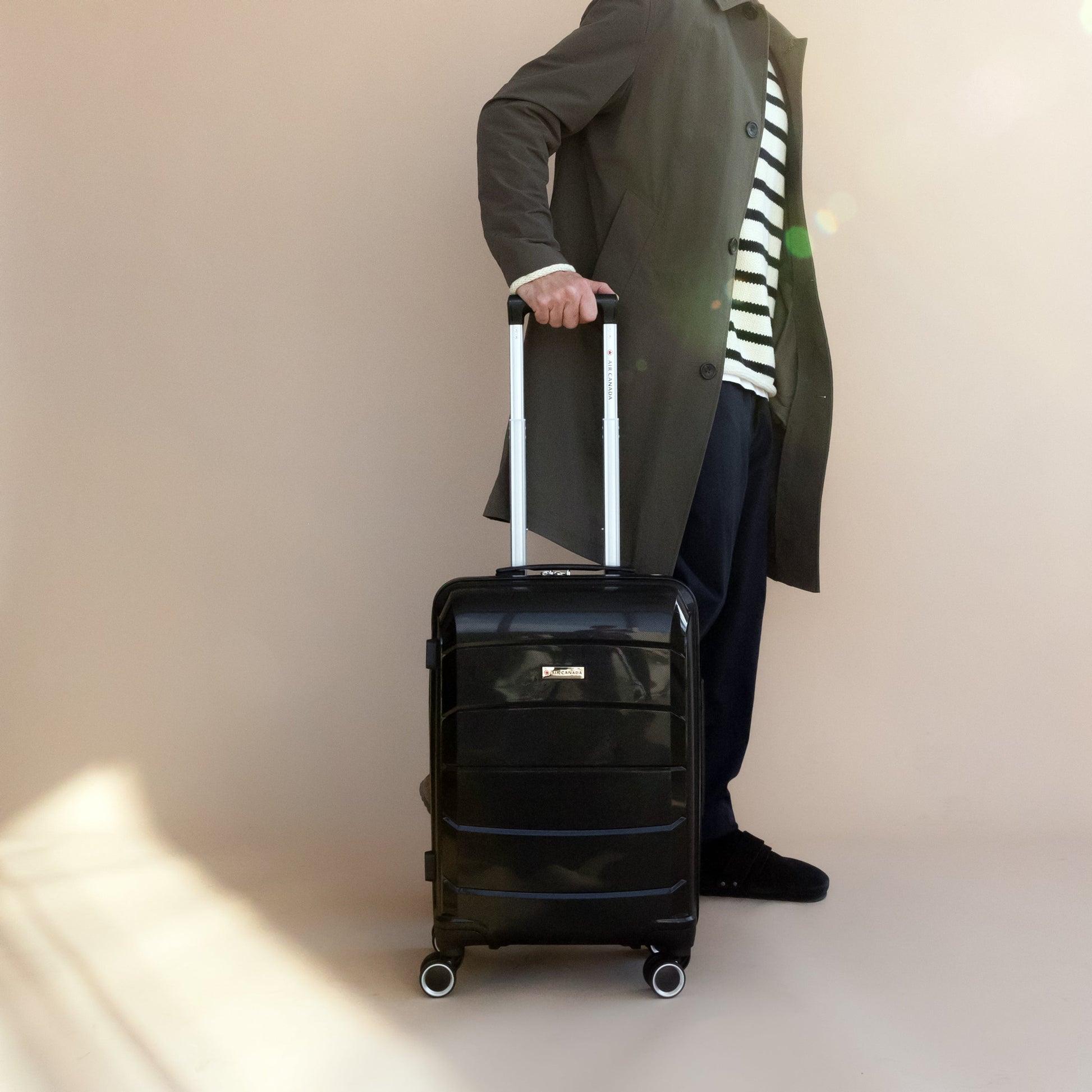 Air Canada Luggage Black Air Canada Optimum Hardside Carry-On Luggage