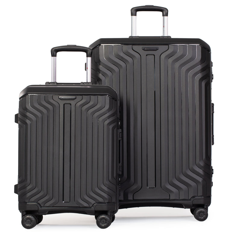 Air Canada Luggage Black Air Canada Strata 2-Piece Luggage Set (Carry-On & Large)