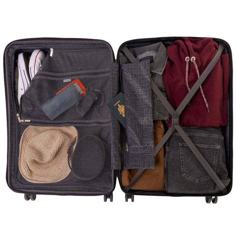 Air Canada Luggage Black Air Canada Tokyo Hardside Expandable 3-Piece Luggage Set
