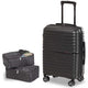 Air Canada Luggage Black Air Canada Union Carry-On Luggage & Packing Cube Set