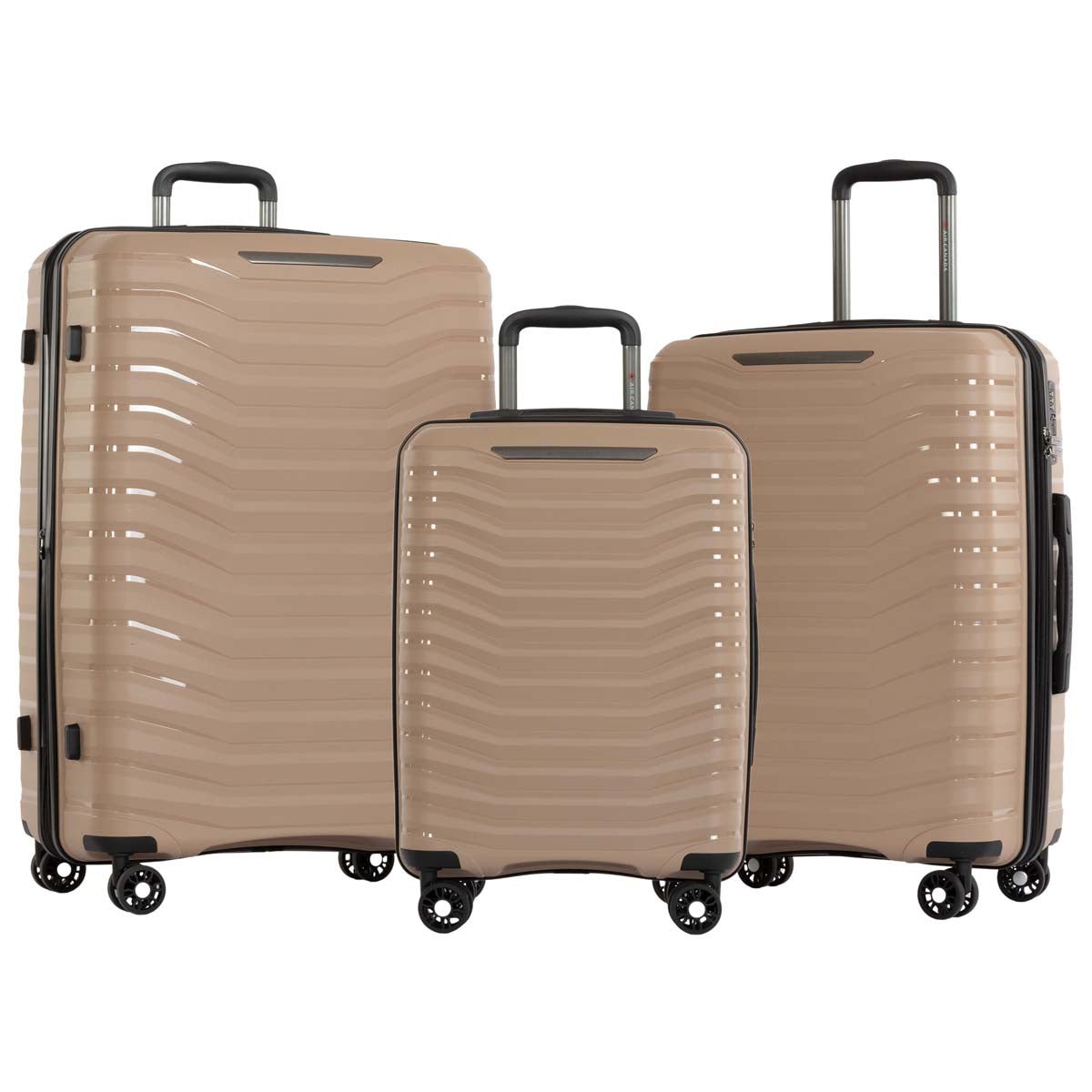 Air Canada Luggage Champagne Air Canada Jasper Hardside 3-Piece Luggage Set