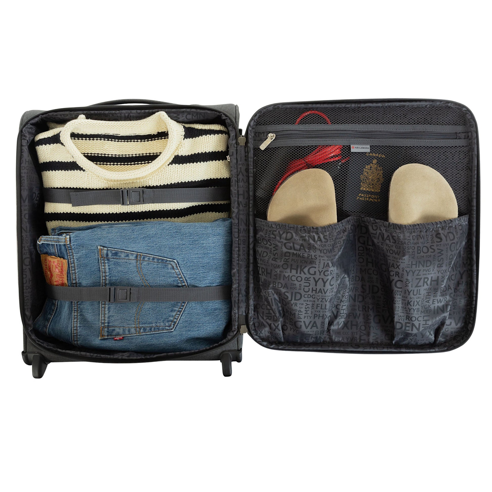 Air Canada Luggage Charcoal Air Canada Belmont 2-Piece Set - Carry-On & Tote