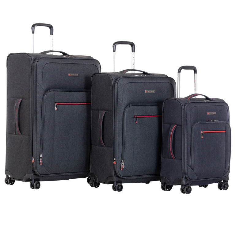 Air Canada Luggage Charcoal Air Canada Belmont 3-Piece Spinner Luggage Set