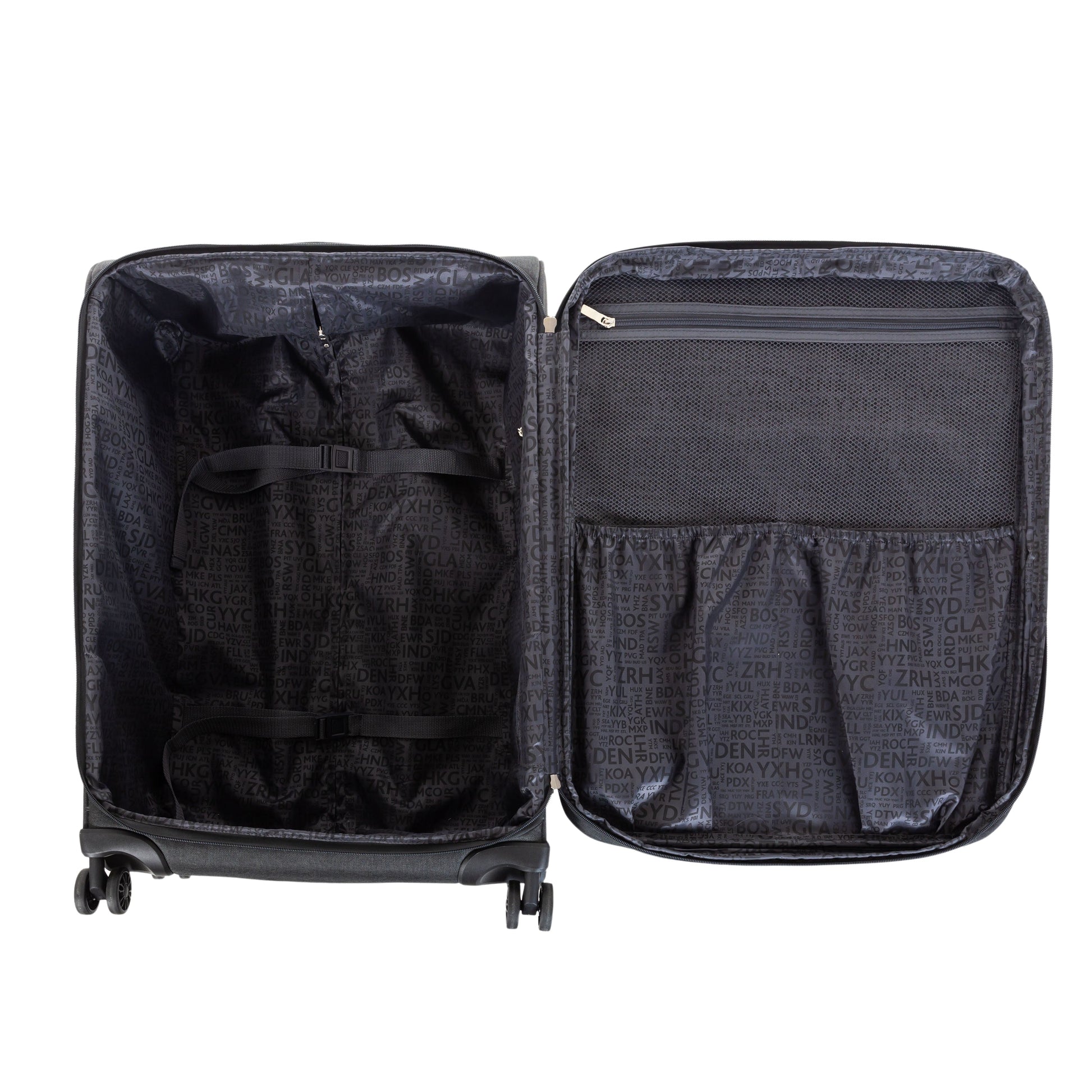 Air Canada Luggage Charcoal Air Canada Belmont 3-Piece Spinner Luggage Set