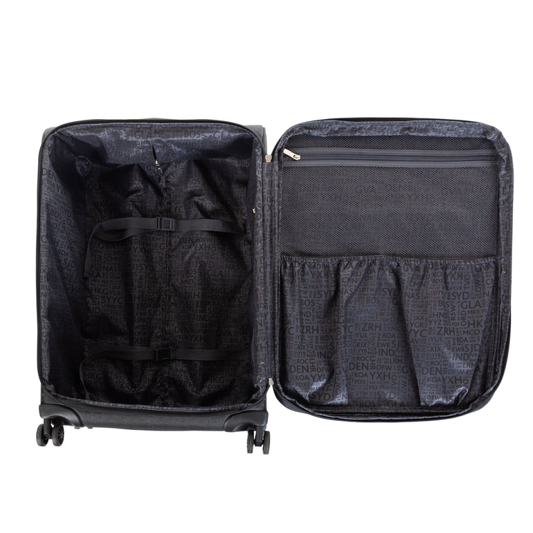 Air Canada Luggage Charcoal Air Canada Belmont 3-Piece Spinner Luggage Set