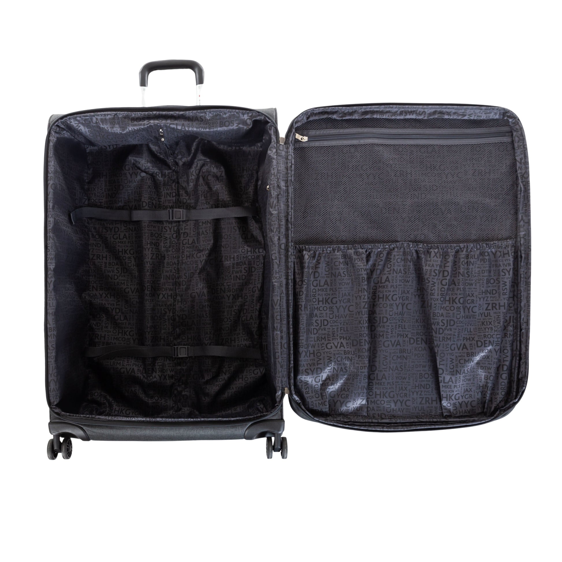 Air Canada Luggage Charcoal Air Canada Belmont 3-Piece Spinner Luggage Set