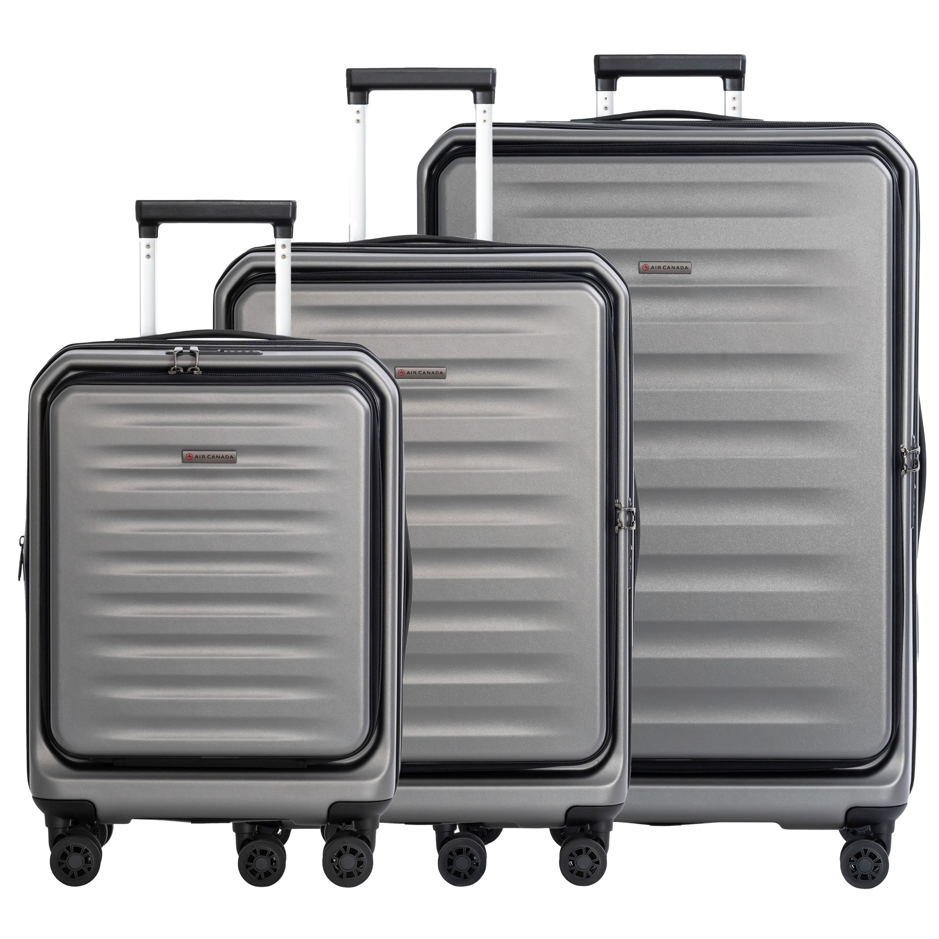 Air Canada Luggage Grey Air Canada Clairmont Expandable 3-Piece Luggage Set