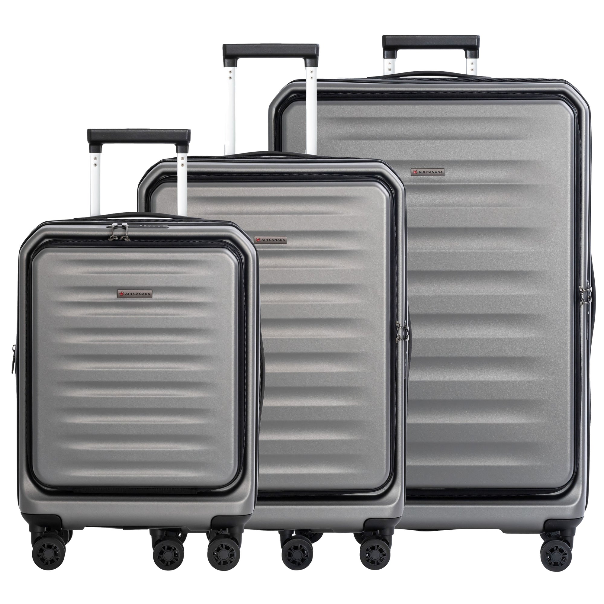 Air Canada Luggage Grey Air Canada Clairmont Expandable 3-Piece Luggage Set