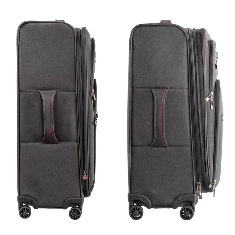 Air Canada Luggage Grey Air Canada Indigo Lite 3 piece Expandable Spinner Luggage Set