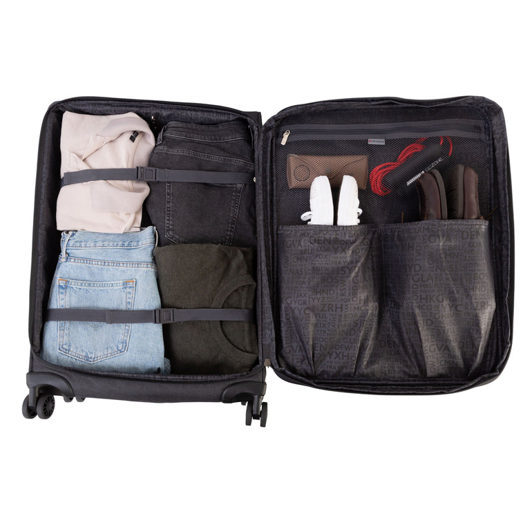 Air Canada Luggage Grey Air Canada Indigo Lite 3 piece Expandable Spinner Luggage Set