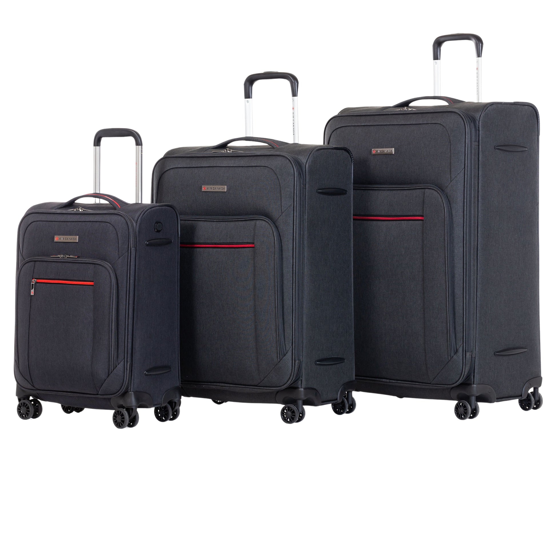 Air Canada Luggage Grey Air Canada Indigo Lite 3 piece Expandable Spinner Luggage Set