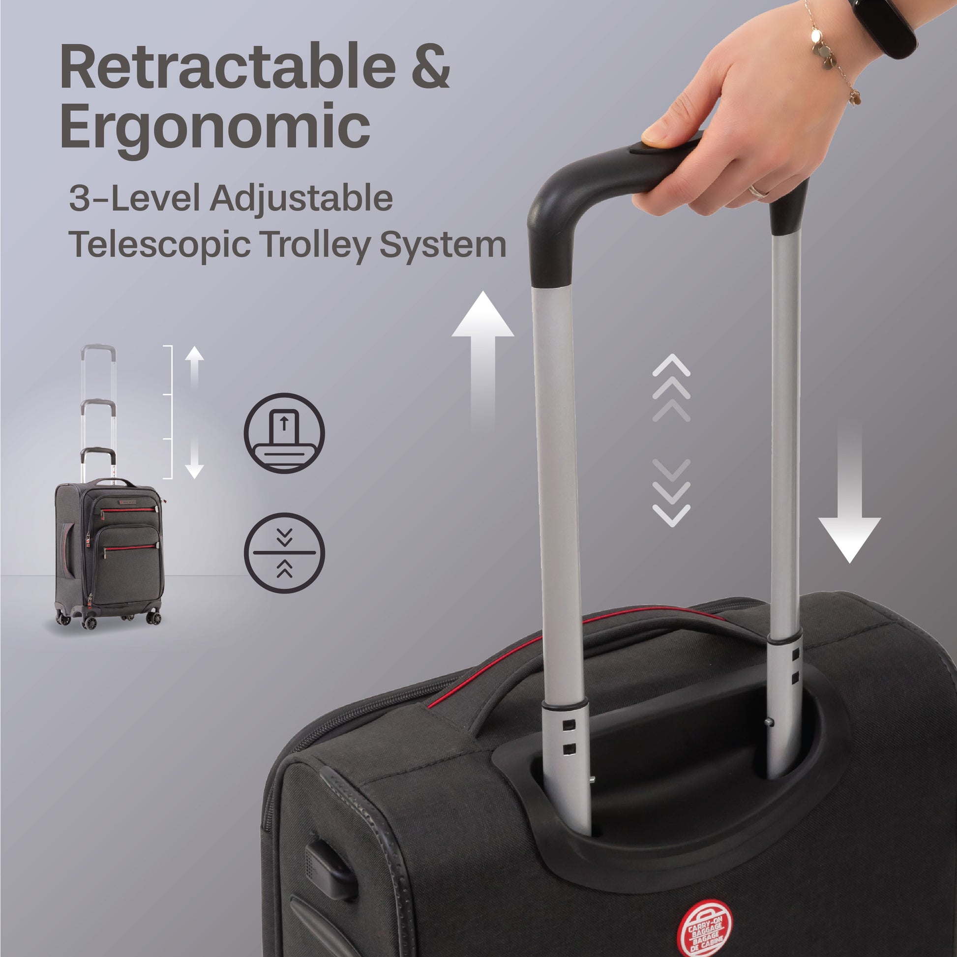 Air Canada Luggage Grey Air Canada Indigo Lite Carry-On Spinner Luggage