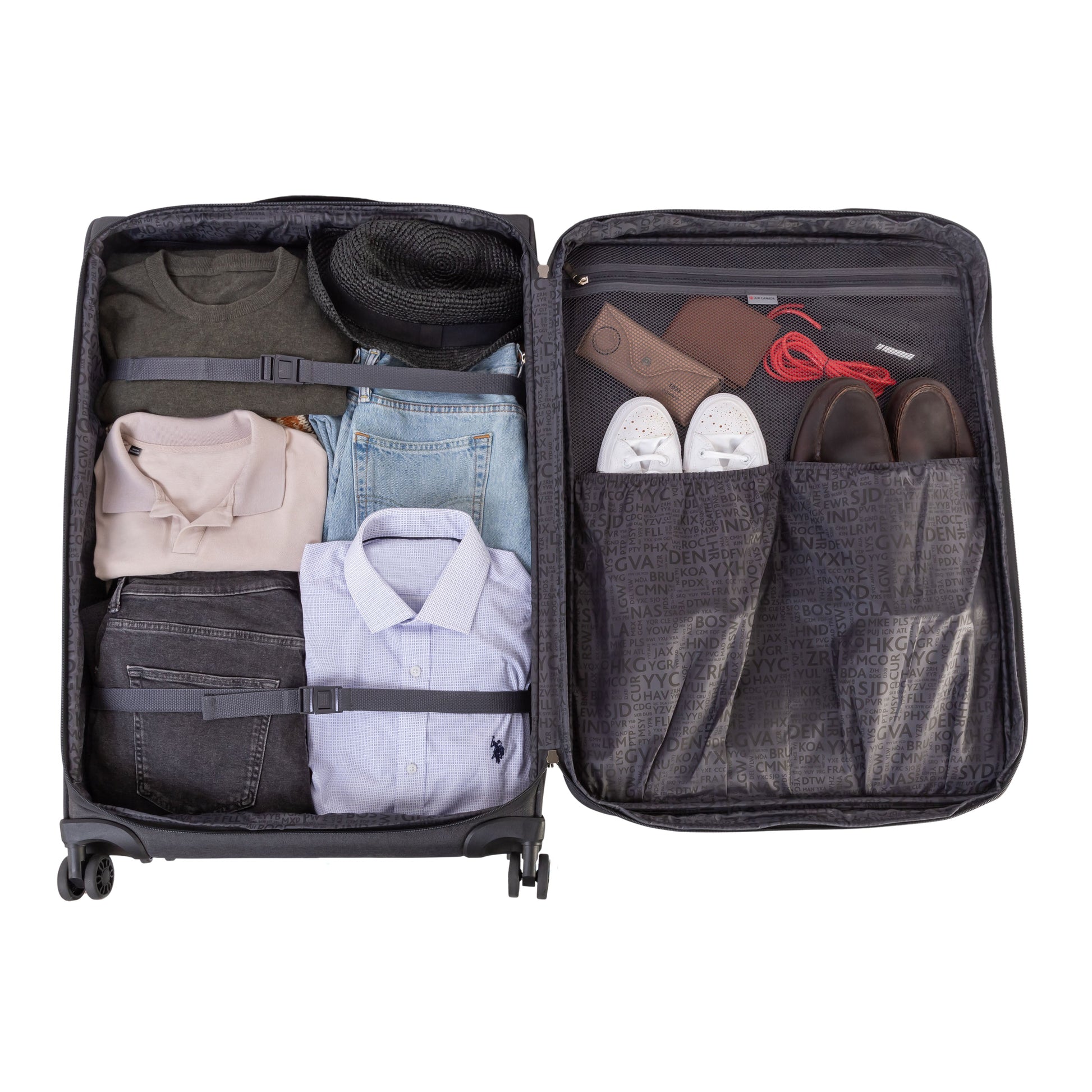 Air Canada Luggage Grey Air Canada Indigo Lite Large Expandable Spinner Luggage