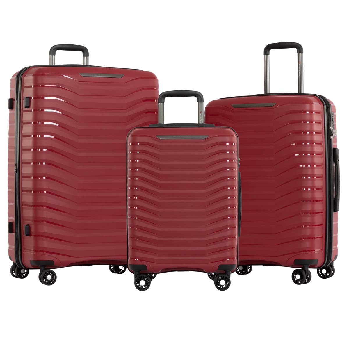 Air Canada Luggage Red Air Canada Jasper Hardside 3-Piece Luggage Set