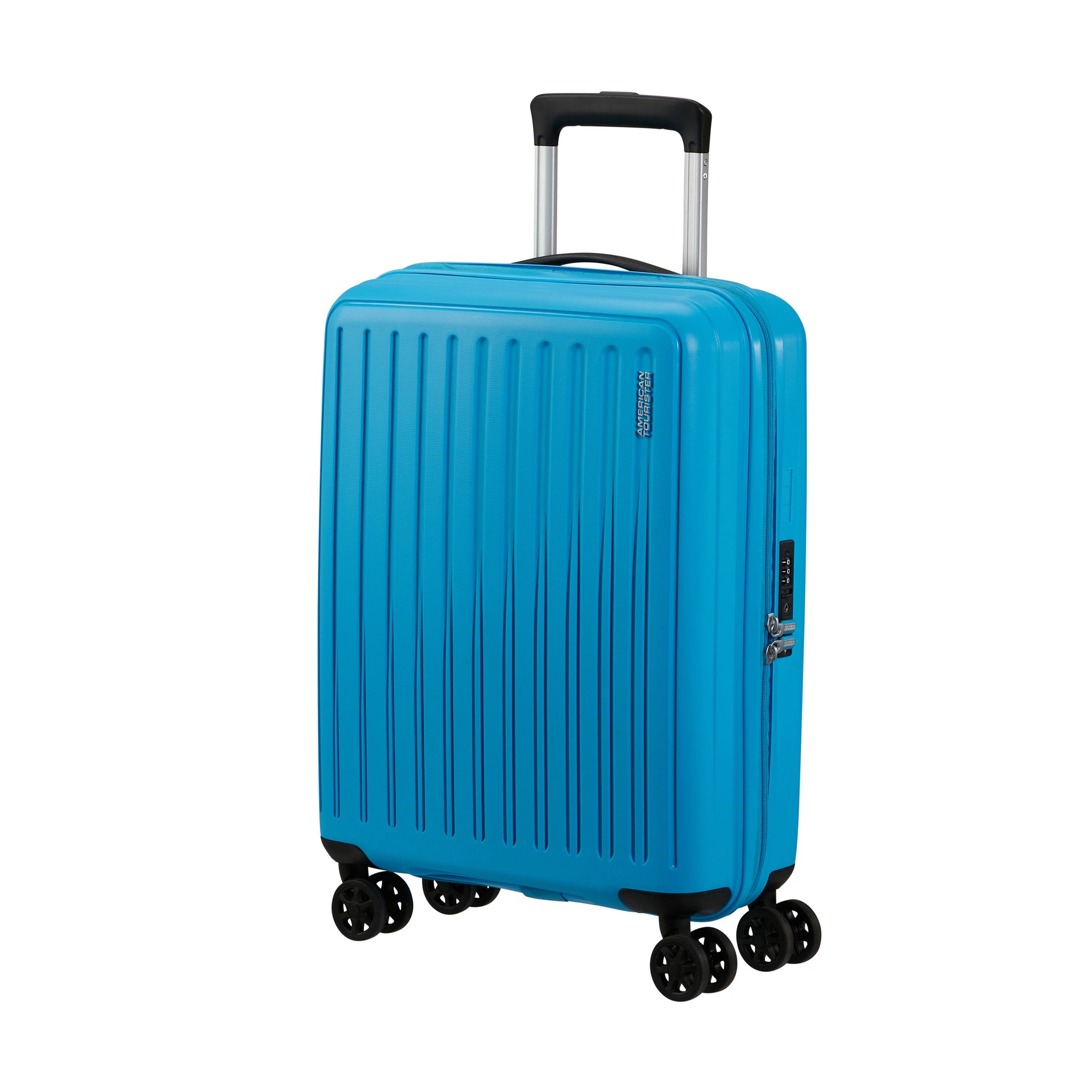 American Tourister Luggage Azure Blue American Tourister Rejoy Spinner Expandable Carry-On Luggage
