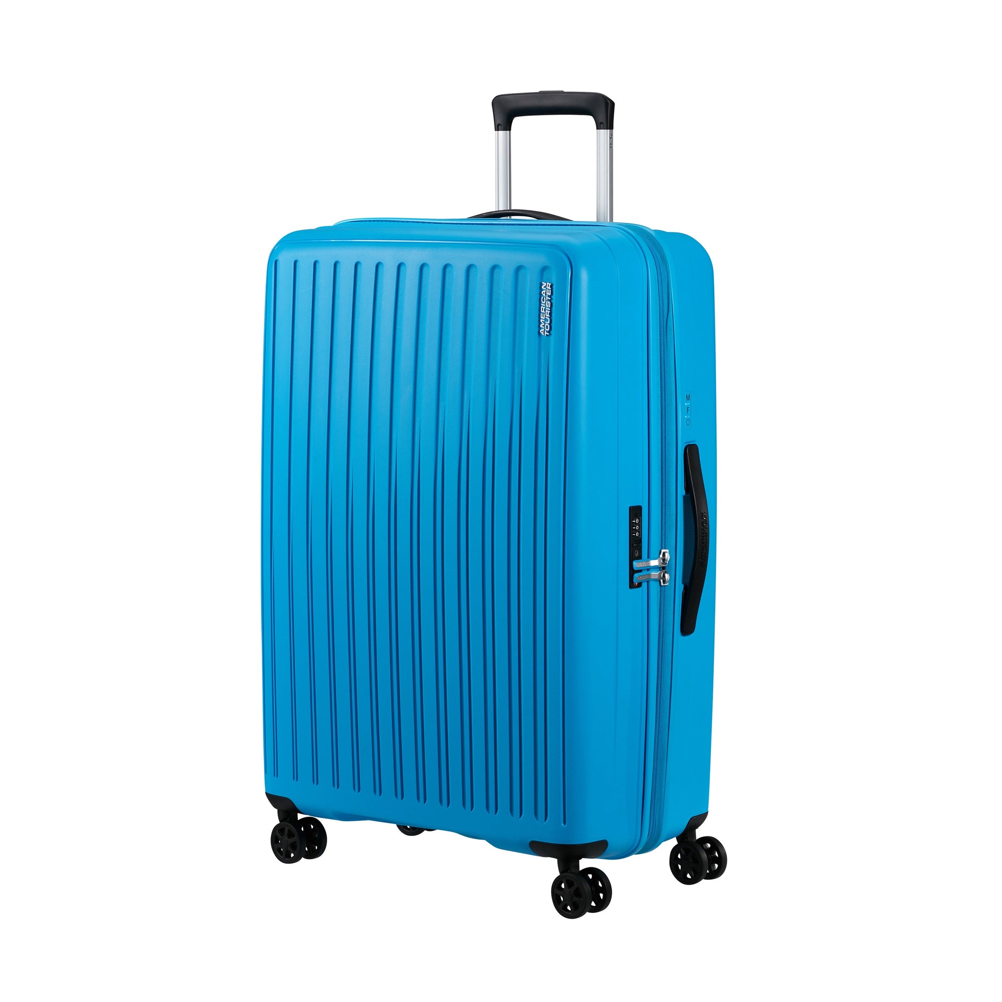 American Tourister Luggage Azure Blue American Tourister Rejoy Spinner Expandable Large Luggage