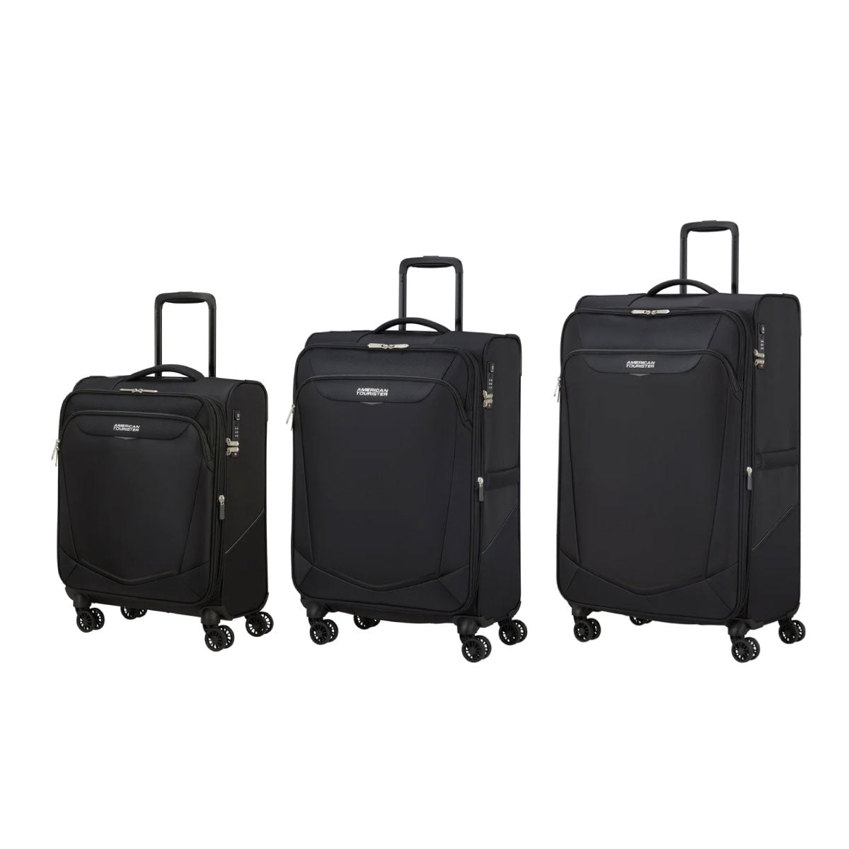 American Tourister Luggage Black American Tourister Summerride 3-Piece Expandable Spinner Luggage Set