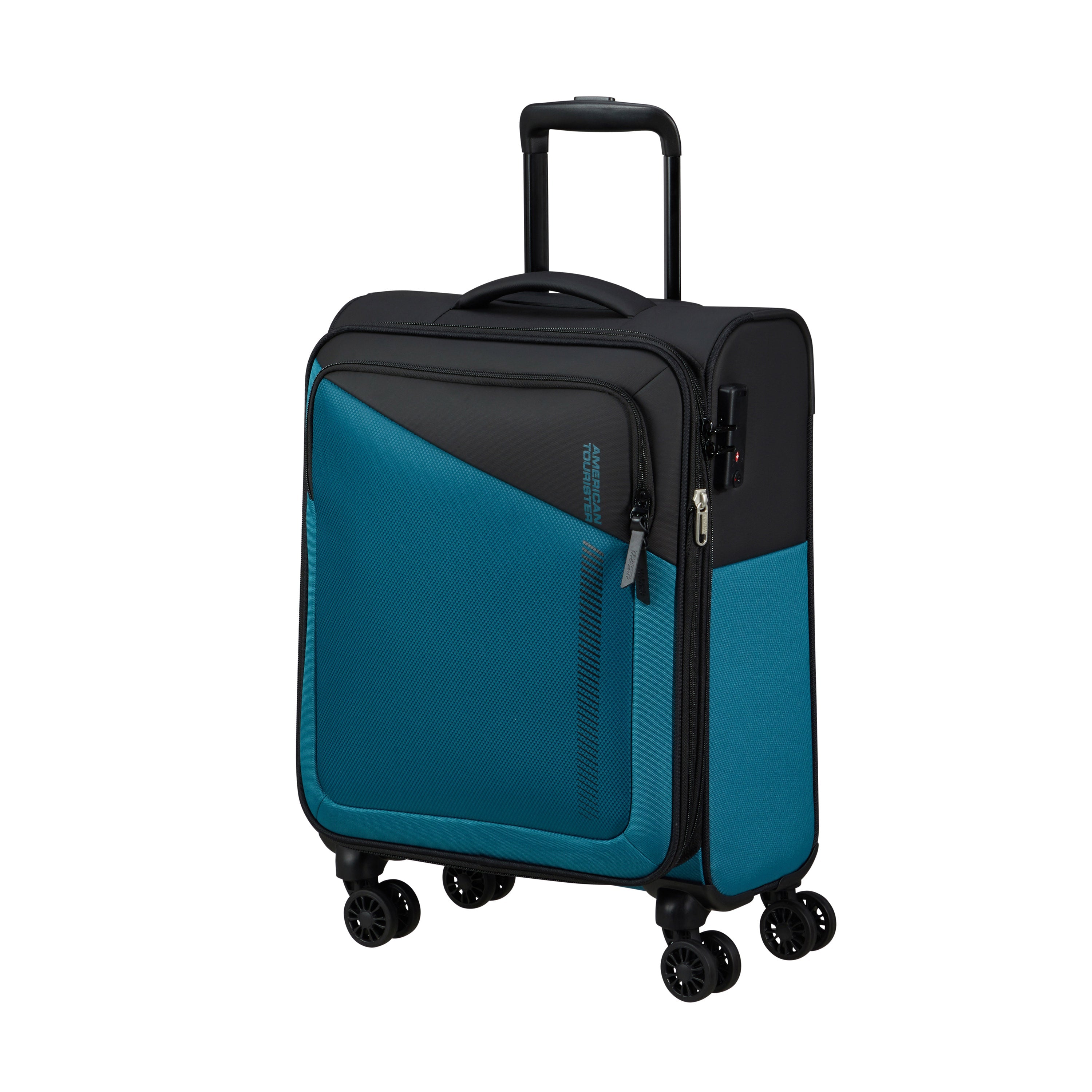 American Tourister Luggage Black/Blue American Tourister Daring Dash Spinner Expandable Carry-On Luggage