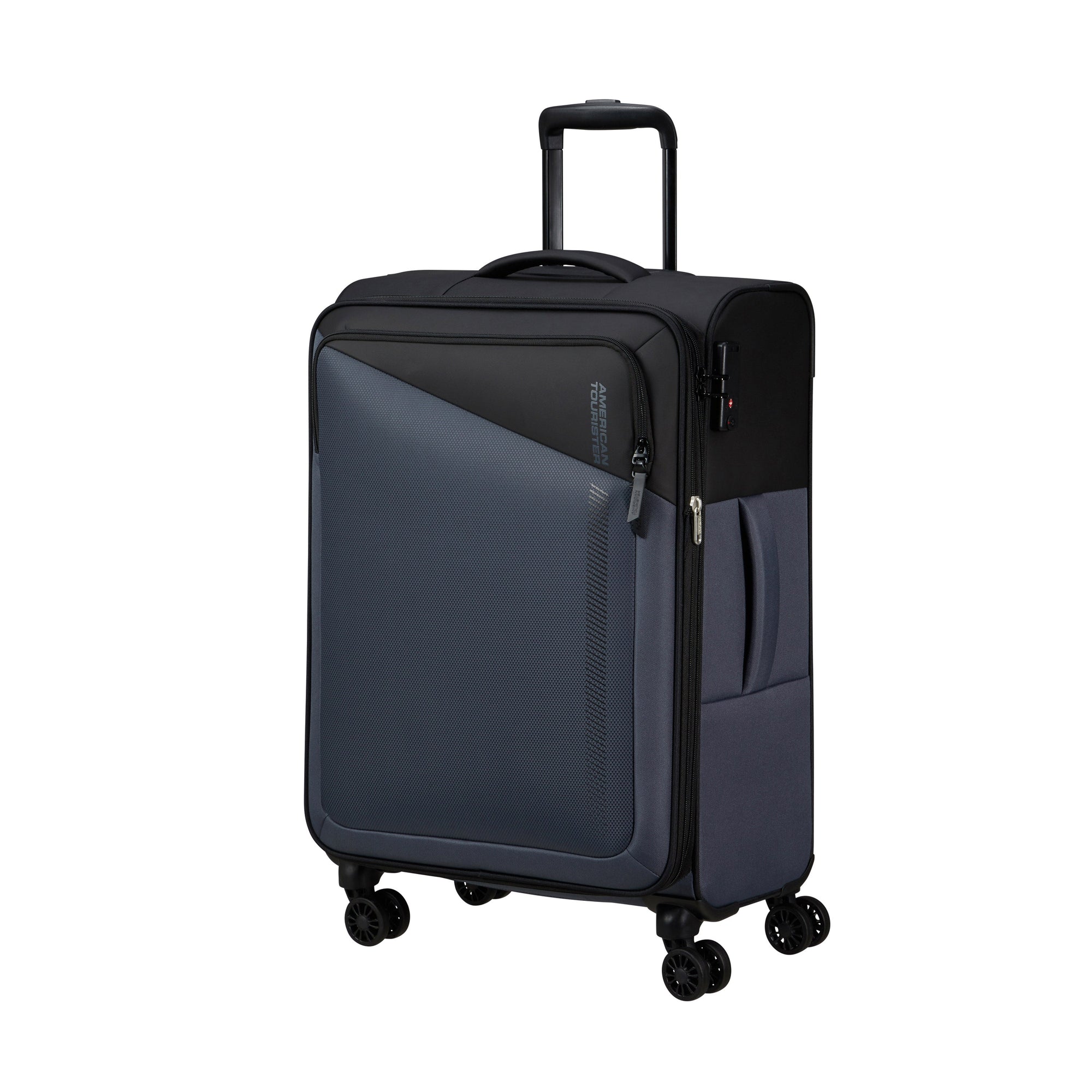 American Tourister Luggage Black/Grey American Tourister Daring Dash Spinner Expandable Medium Luggage