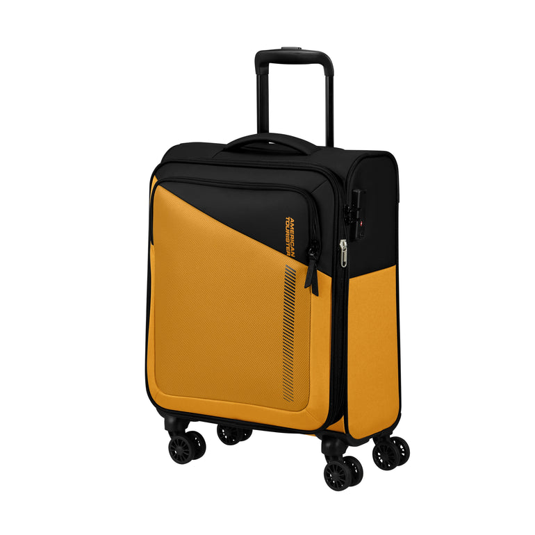 American Tourister Luggage Black/Yellow American Tourister Daring Dash Spinner Expandable Carry-On Luggage