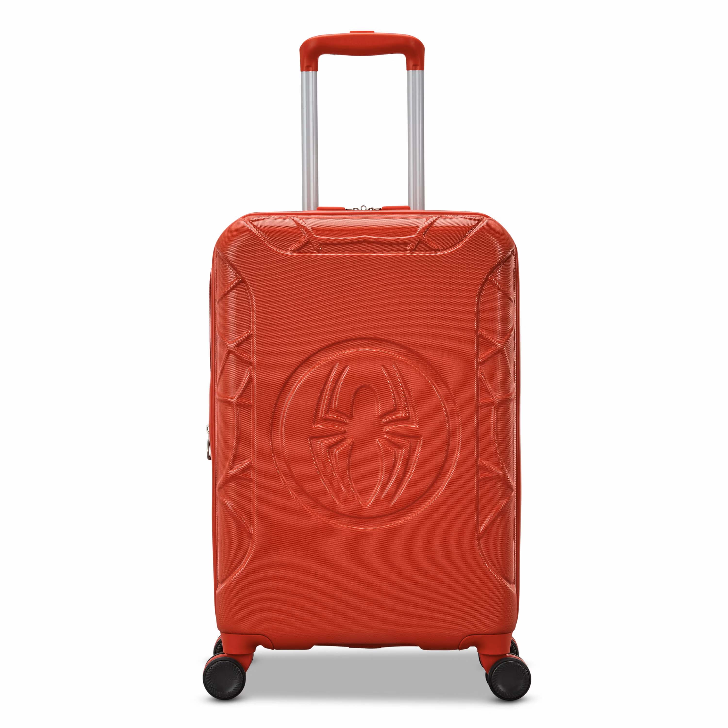 American Tourister Luggage Bright Red American Tourister Spiderman Kids Spinner Expandable Carry-On Luggage