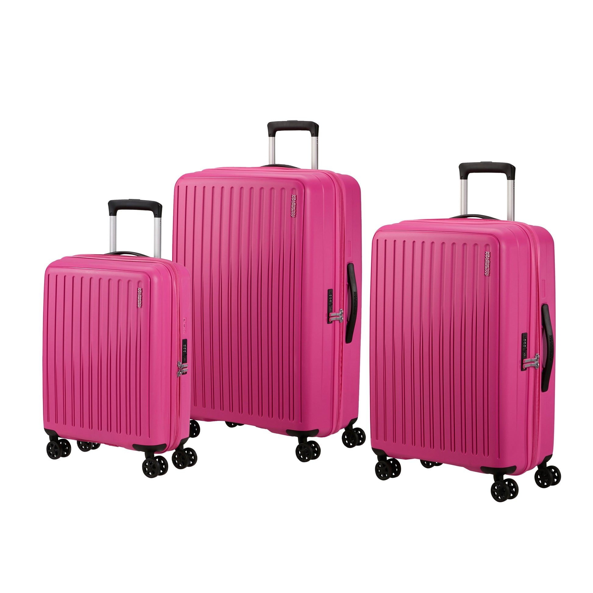 American Tourister Luggage Limited Edition: Hawaiian Pink American Tourister Rejoy Spinner Expandable 3-Piece Luggage Set