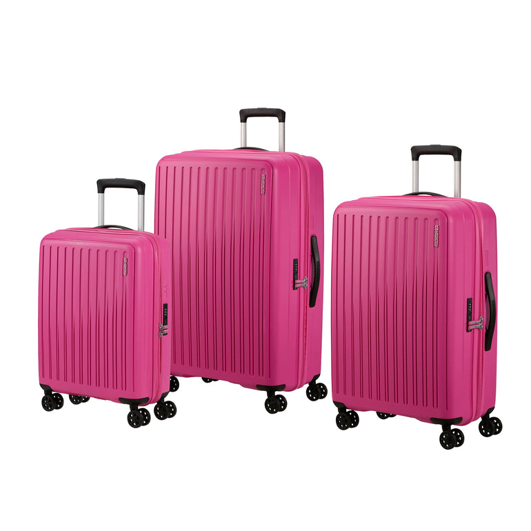American Tourister Luggage Limited Edition: Hawaiian Pink American Tourister Rejoy Spinner Expandable 3-Piece Luggage Set
