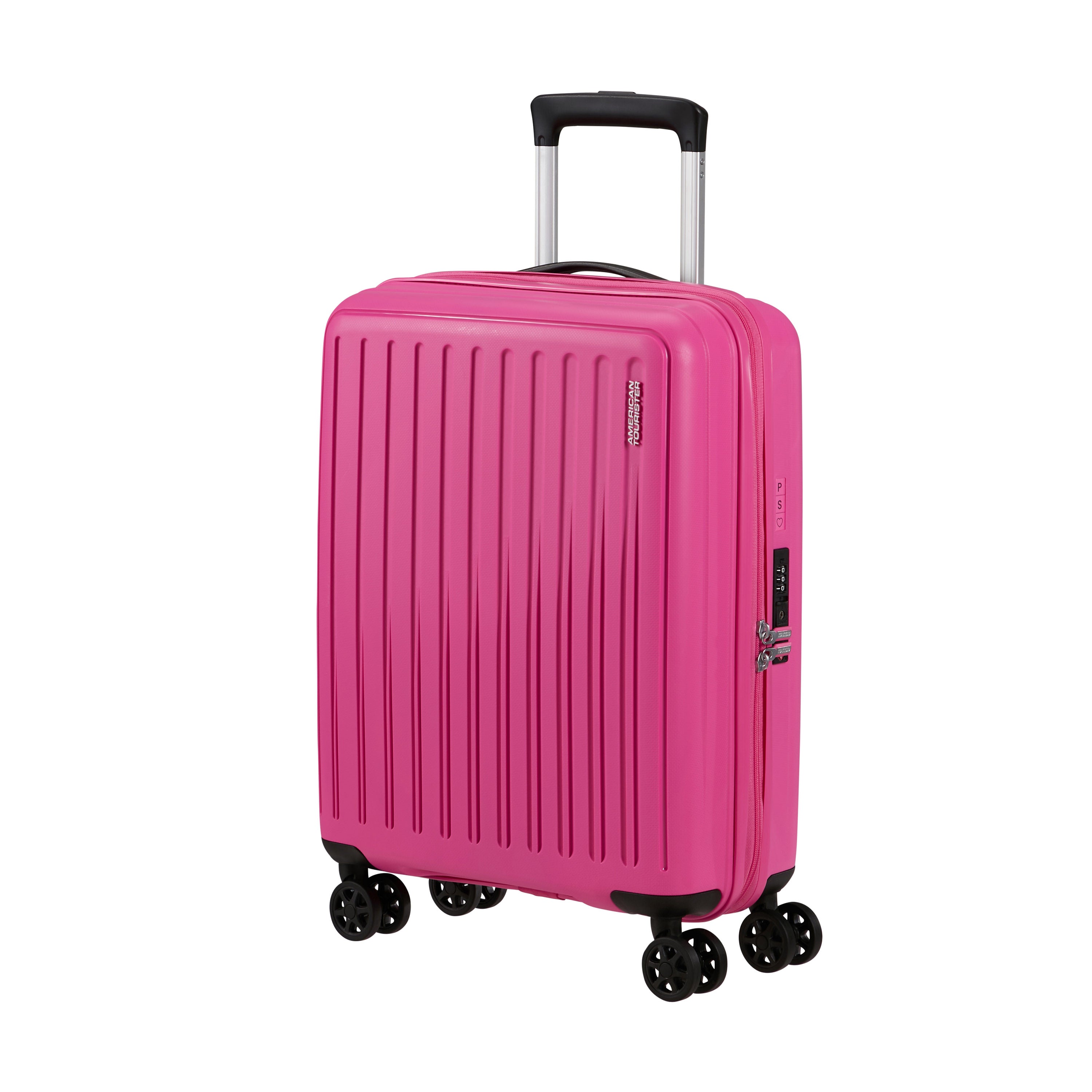American Tourister Luggage Limited Edition: Hawaiian Pink American Tourister Rejoy Spinner Expandable Carry-On Luggage