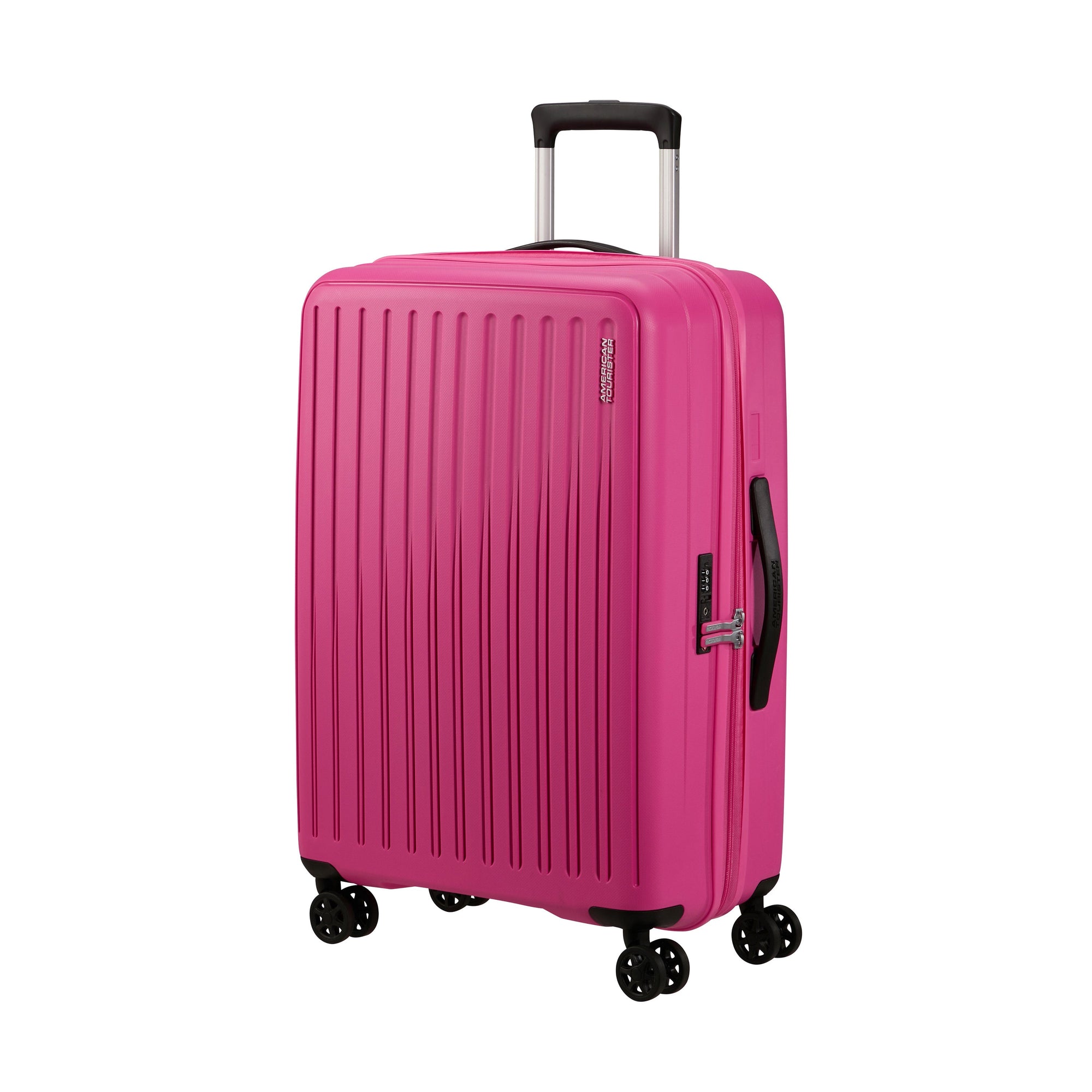 American Tourister Luggage Limited Edition: Hawaiian Pink American Tourister Rejoy Spinner Expandable Medium Luggage