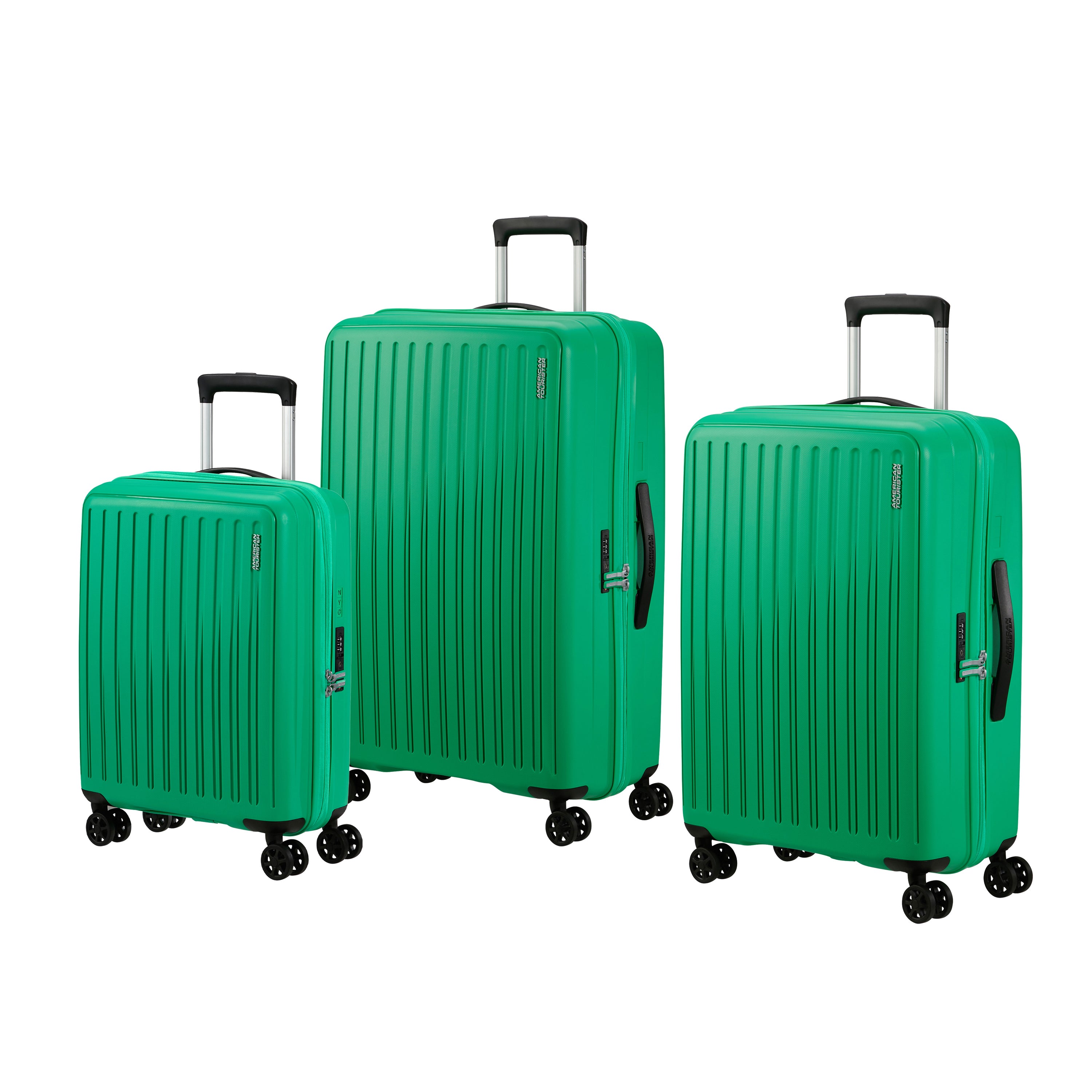 American Tourister Luggage Limited Edition: Jade Green American Tourister Rejoy Spinner Expandable 3-Piece Luggage Set
