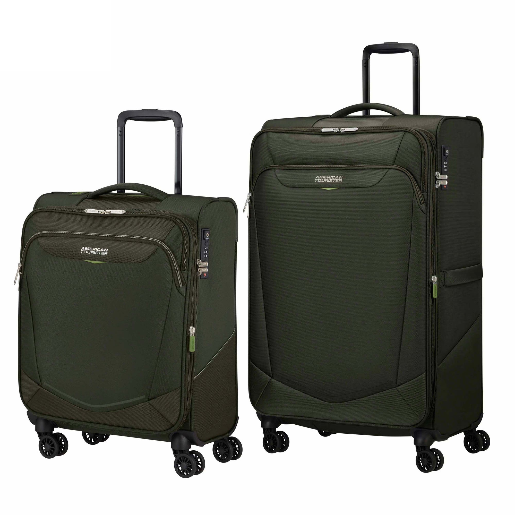 American Tourister Luggage Limited Edition: Khaki American Tourister Summerride 2-Piece Expandable Spinner Luggage Set (Carry-On & Large)