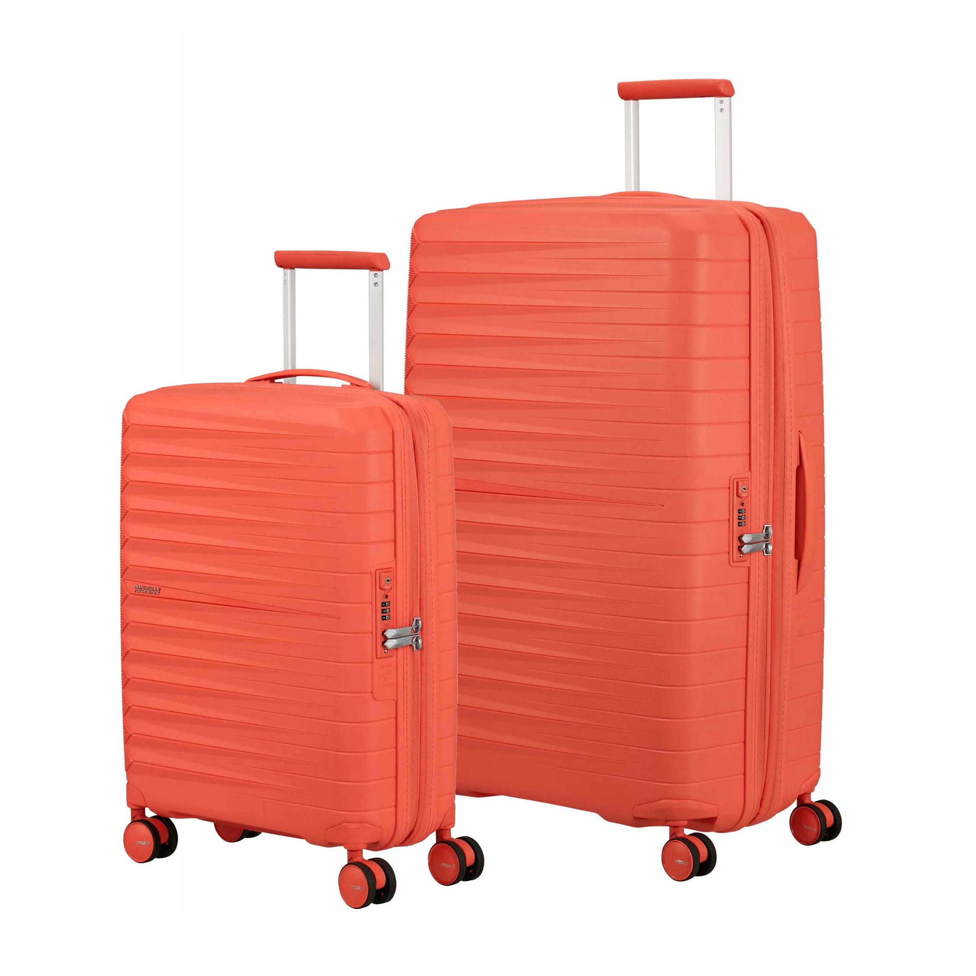American Tourister Luggage Limited Edition: Sunset Coral American Tourister Fastforward Expandable Spinner 2-Piece Nested Luggage Set (Carry-On & Large)