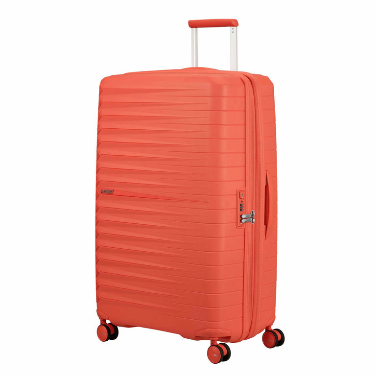 American Tourister Luggage Limited Edition: Sunset Coral American Tourister Fastforward Expandable Spinner Large Luggage