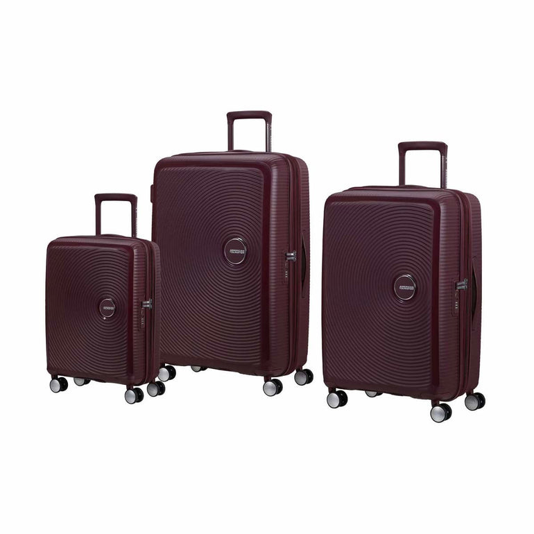 American Tourister Luggage Limited Edition: Wild Cherry American Tourister Curio 3 Piece Nested Spinner Expandable Set