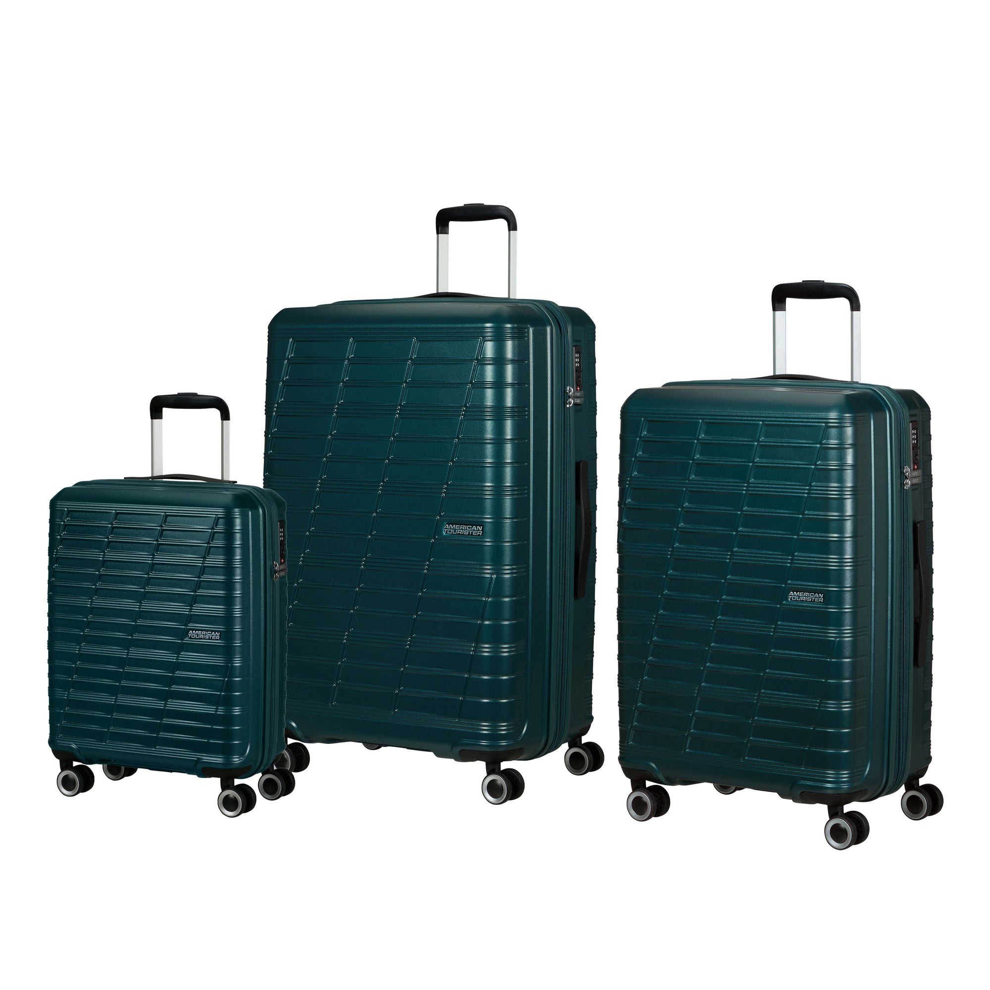 American Tourister Luggage Metallic Teal American Tourister Surftime Spinner 3-Piece Luggage Set