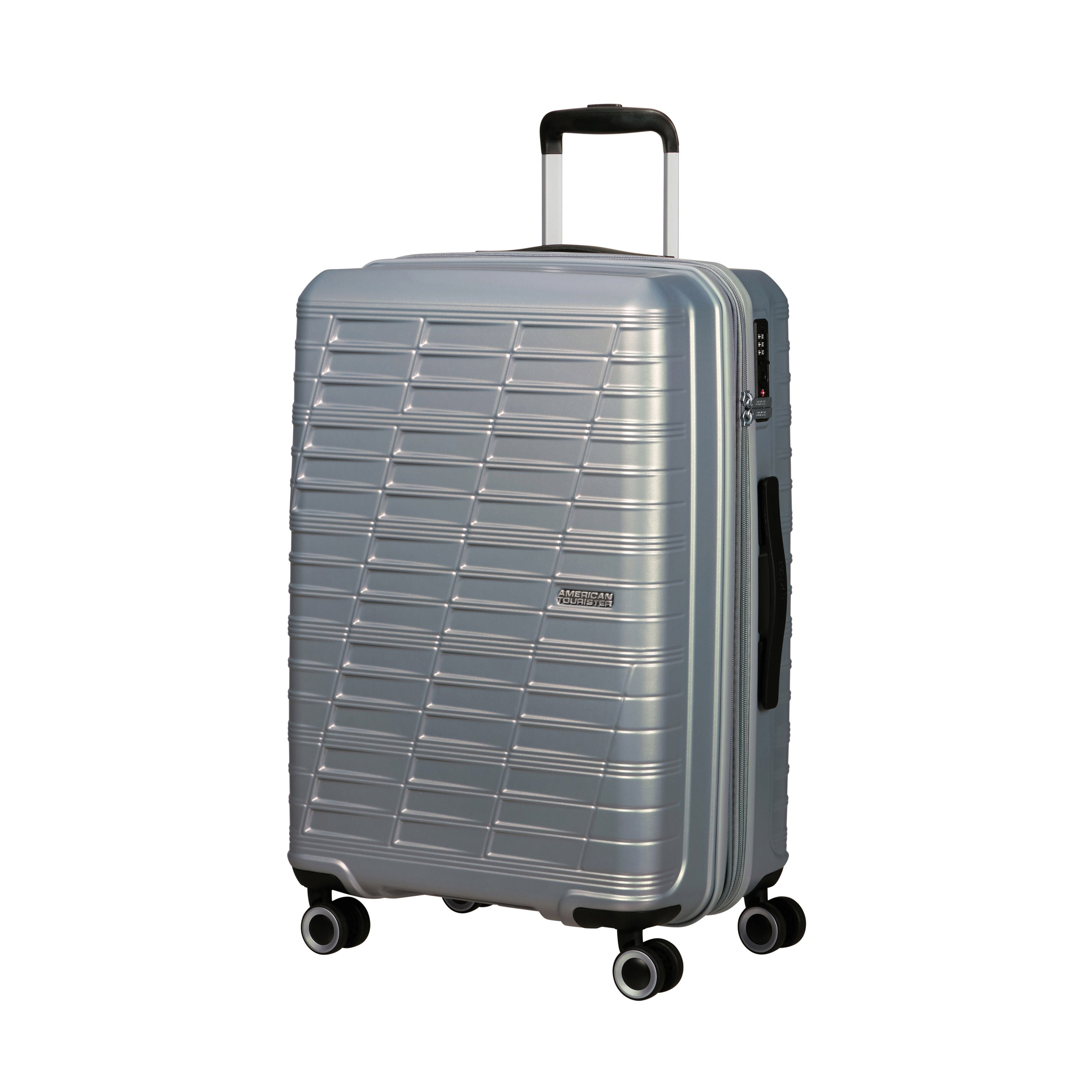 American Tourister Luggage Silver American Tourister Surftime Spinner Expandable Medium Luggage