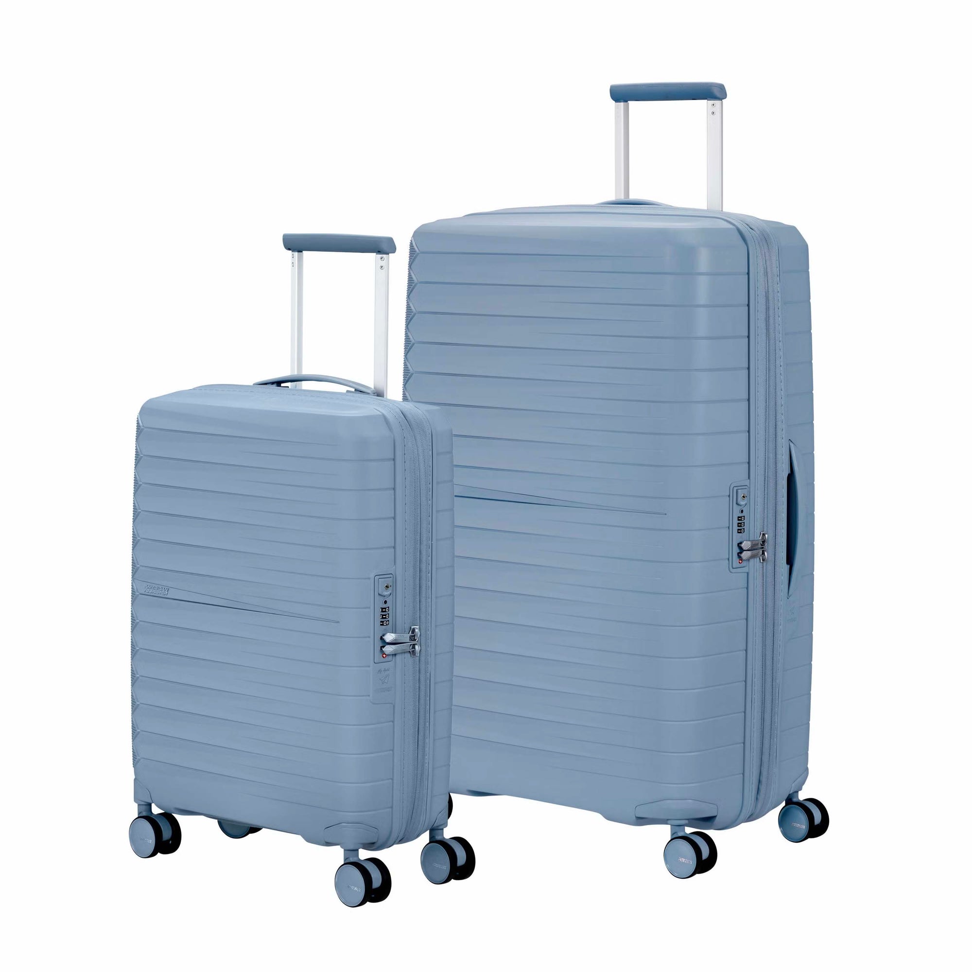American Tourister Luggage Steel Blue American Tourister Fastforward Expandable Spinner 2-Piece Nested Luggage Set (Carry-On & Large)