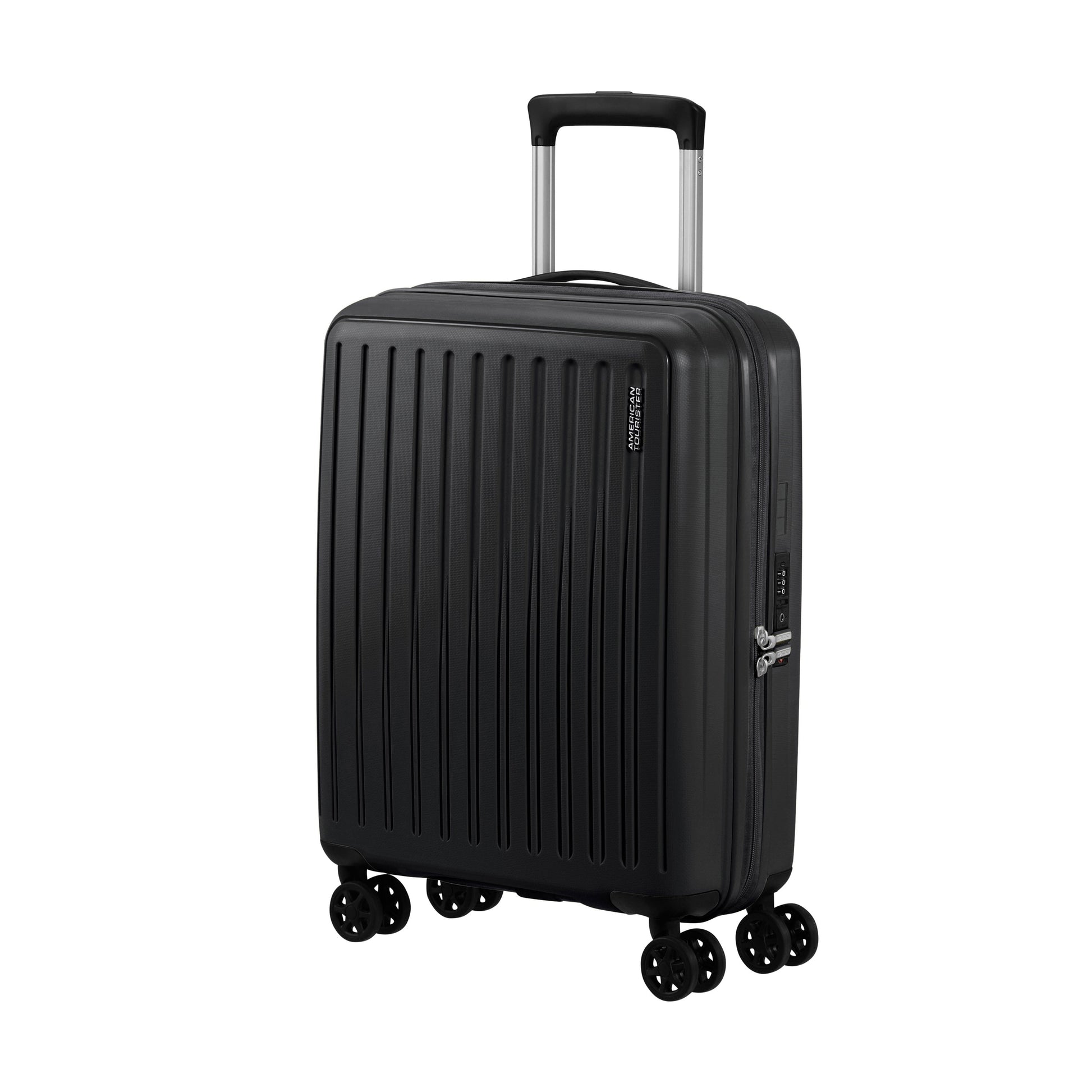 American Tourister Luggage True Black American Tourister Rejoy Spinner Expandable Carry-On Luggage