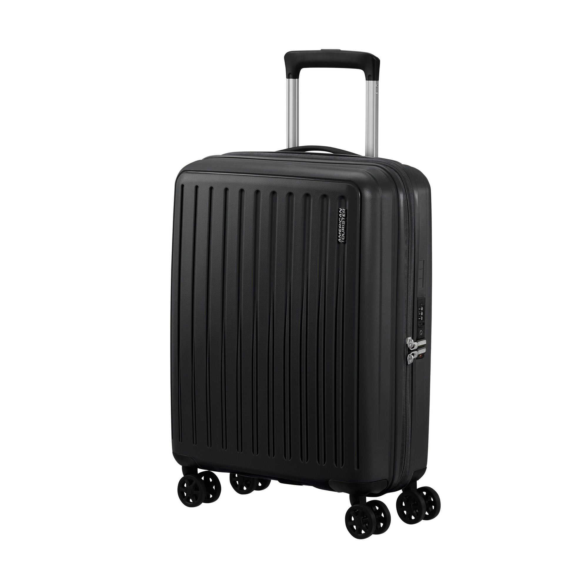 American Tourister Luggage True Black American Tourister Rejoy Spinner Expandable Carry-On Luggage